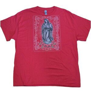 XL Red Virgin Mary T-Shirt – Gildan Graphic Tee, Catholic Art, NWT
